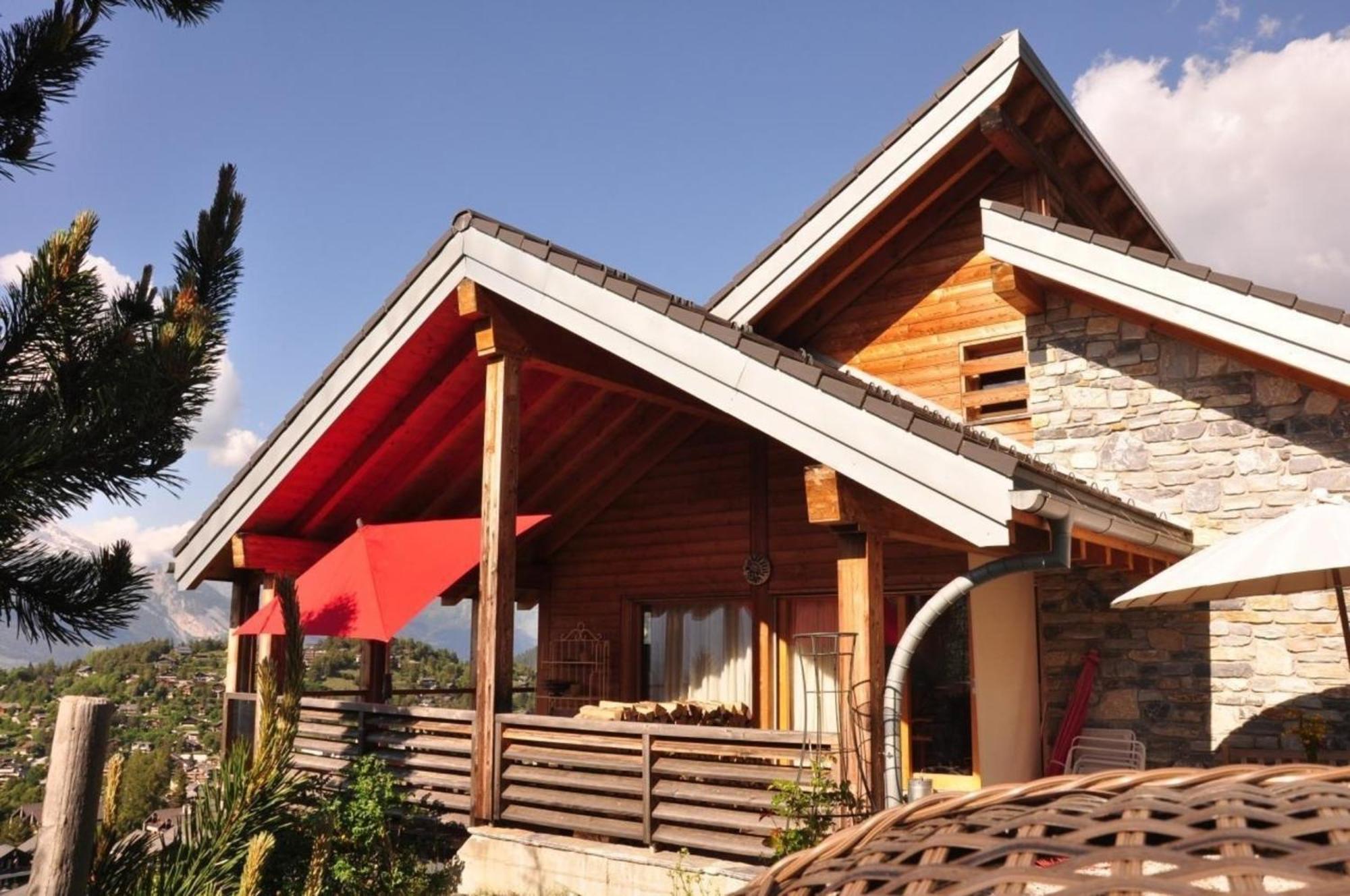 Modernes Chalet - Blue Merle Villa Vercorin Exterior photo