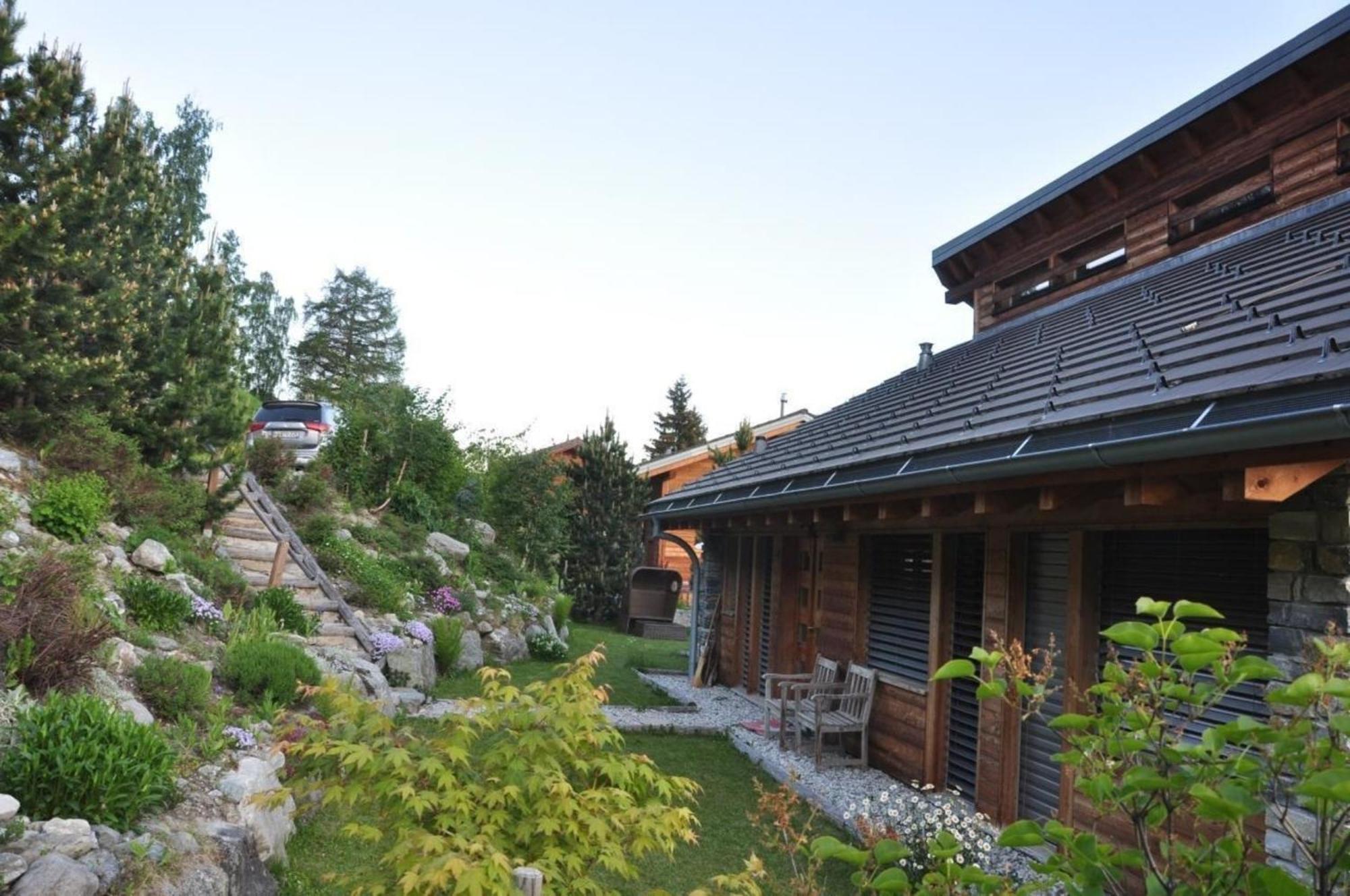 Modernes Chalet - Blue Merle Villa Vercorin Exterior photo